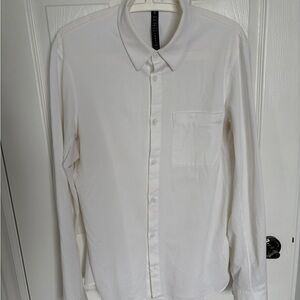 Lululemon Athletica White Casual Button Down Shirt